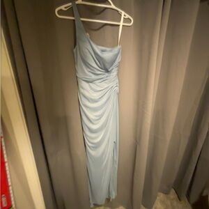 blue bridesmaid dress